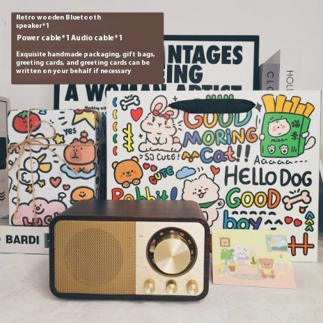 Retro Wooden Wireless Bluetooth Speaker