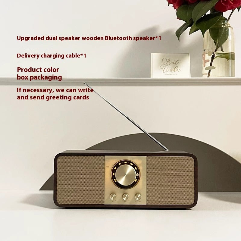 Retro Wooden Wireless Bluetooth Speaker