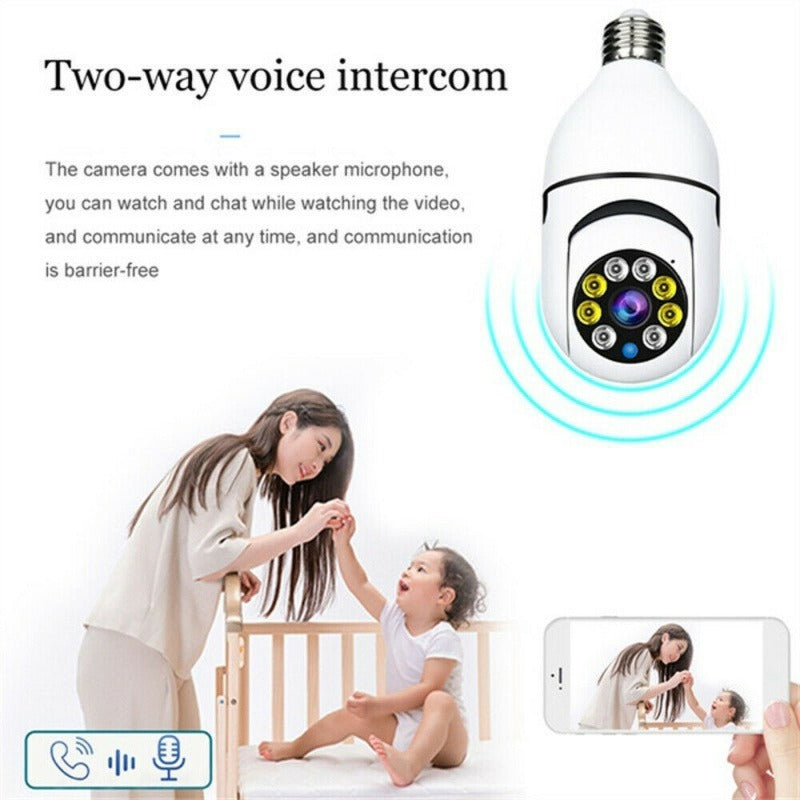 IR E27 Light Bulb Camera 1080P HD Wireless Wifi Security