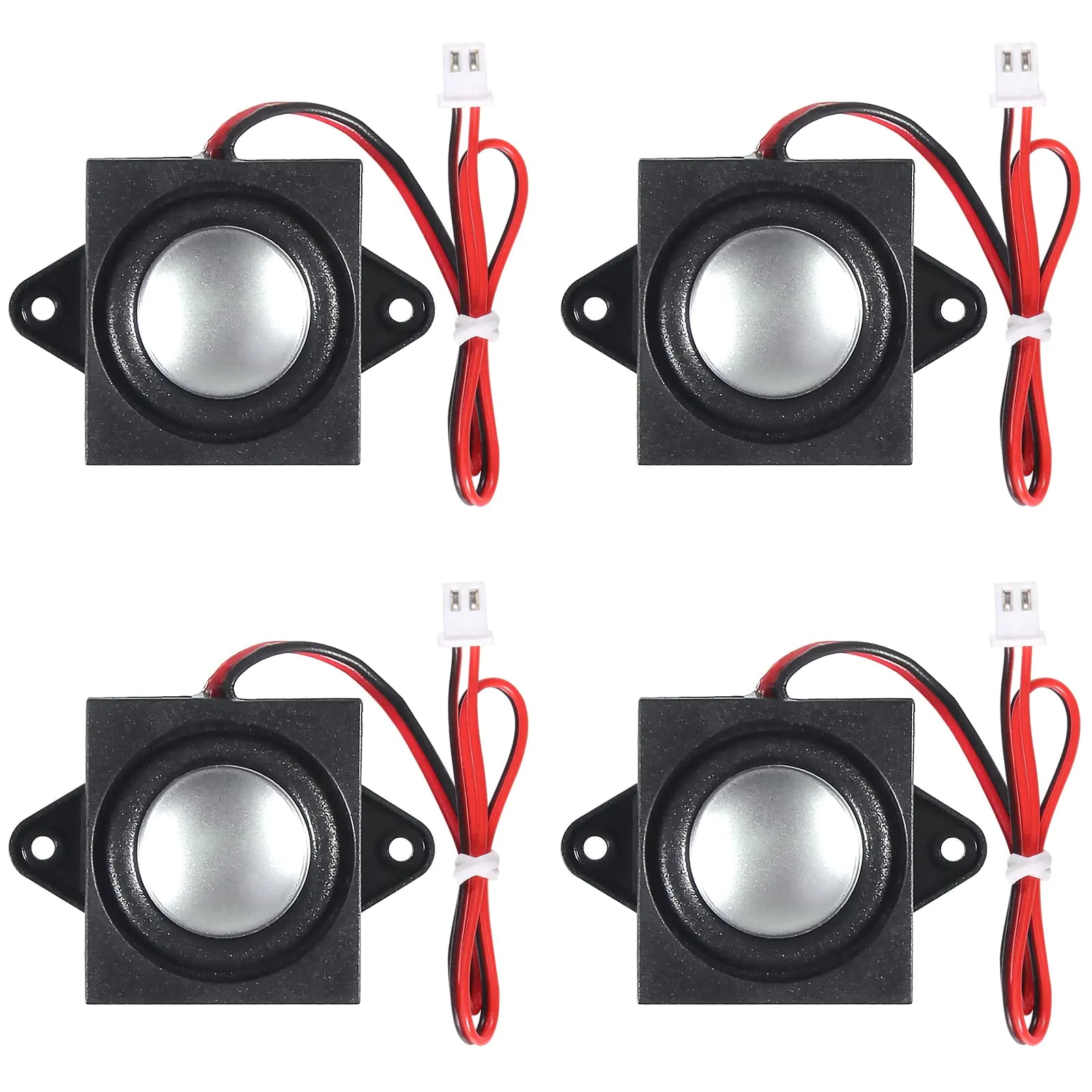 Dweii 4 PCS Speaker 3 Watt 8 Ohm Mini Speaker 8ohm 3w Loundspeaker Micro Speaker for Arduino with JST-PH2.0 Interface for Small Electronic Projects Advertising Machines LCD TV Monitors