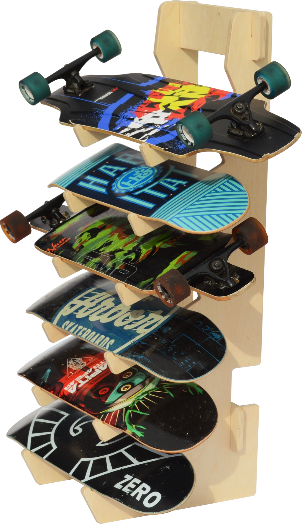 THE BOARDROOM skateboard floor rack